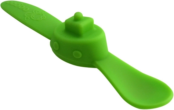 Linguriță pentru copii în formă de barcă Oogaa verde