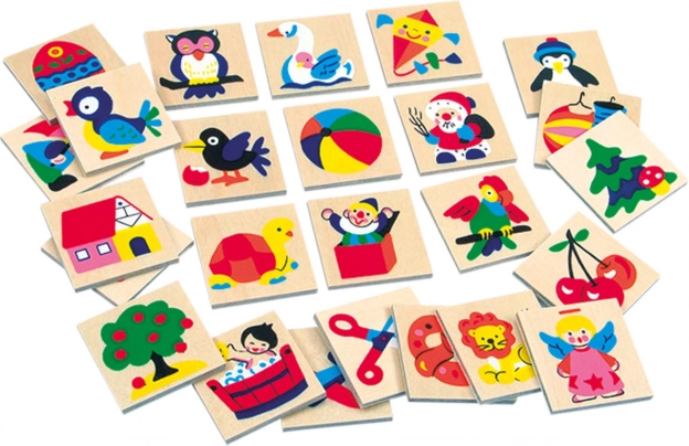 Bino etichete din lemn cu imagini pentru grădinițe