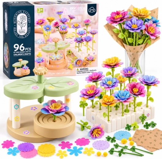 Set creativ pentru realizarea florilor, 96 de piese
