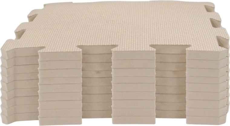 NIDO NIDO covoraș de joacă din spumă tip puzzle sandstone (9 piese)