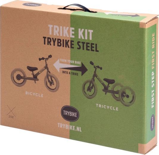 Trybike Vintage set de conversie din bicicletă de echilibru în tricicletă, cu roată crem