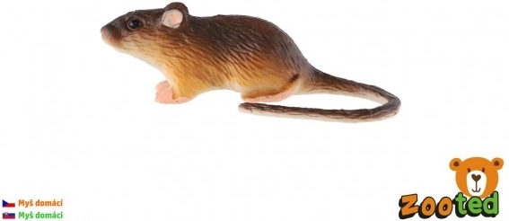 Figurină din plastic șoarece de casă 7 cm în săculeț
