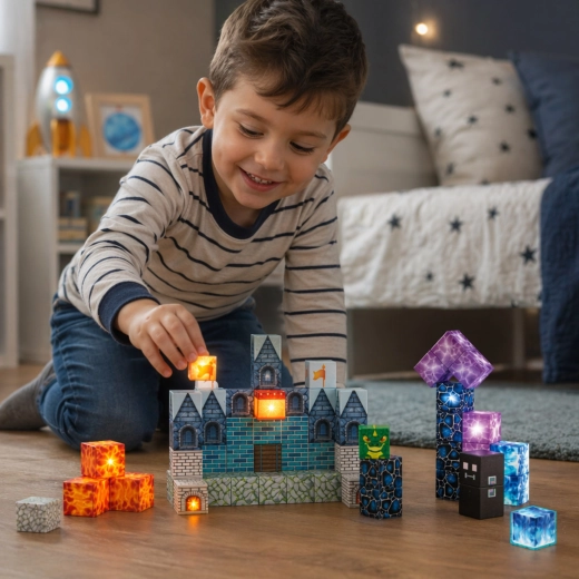 Cuburi luminoase pentru un efect magic