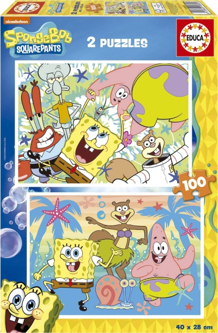 EDUCA Puzzle Sponge Bob 2x100 piese