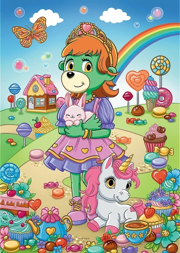 Puzzle cu sclipici Familia Treflíkové 100 piese