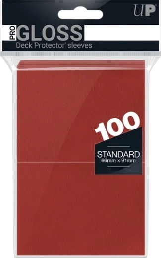 Ultra PRO PRO-Gloss protecții pentru cărți de dimensiune standard roșii (100 buc.)