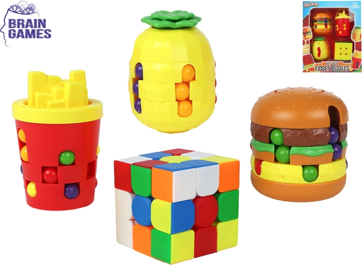 Puzzle-uri în formă de alimente Brain Games - 4 buc.