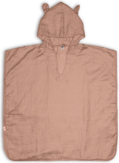 Poncho din muselină Nuuuroo Flor rose dust (3–4 ani)