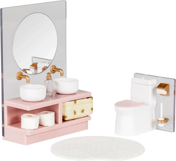 Mobilier de baie pentru căsuța de păpuși Lundby