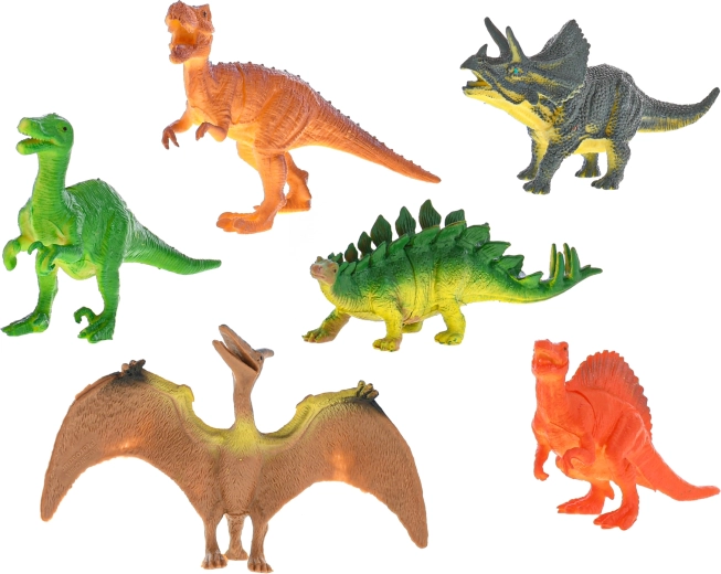Șase dinozauri diferiți într-un singur set