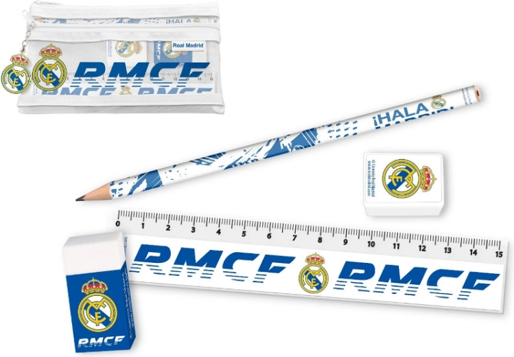 Set de papetărie în penar Real Madrid (5 piese)