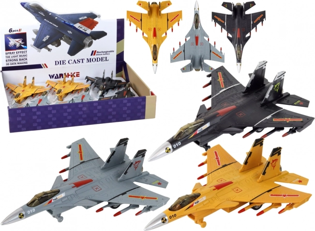 Model de avion cu tracțiune gri, negru sau galben