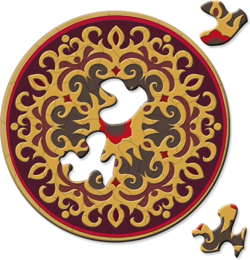 Curiosi puzzle rotund Picoli trandafir 33 piese