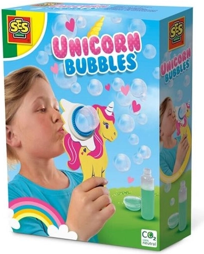 SES Creative balonașe de săpun unicorn cu rezervă 200 ml