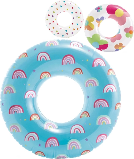 Colac gonflabil transparent Intex cu imprimeu, 81 cm - 1 bucată