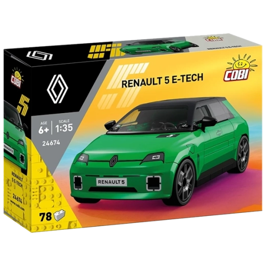 Renault 5 iconic ca model din cuburi