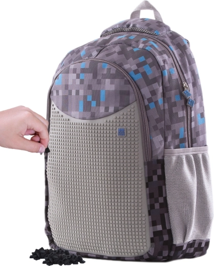 Rucsac creativ studențesc PIXIE CREW gri-albastru
