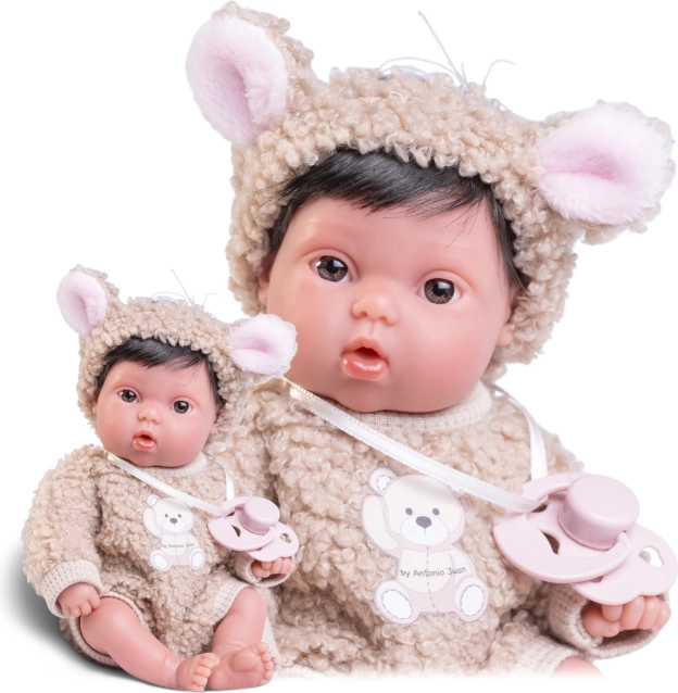 Picolín bebeluș ursuleț - păpușă realistă 21 cm