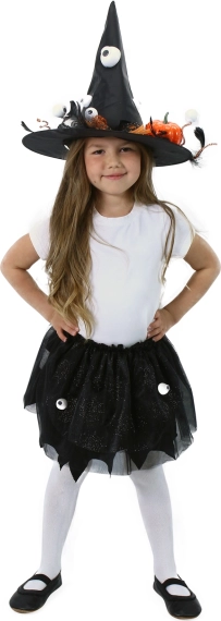 Costum de vrăjitoare pentru copii cu fustă tutu