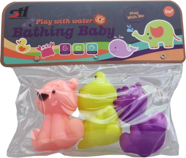 Animăluțe stropitoare pentru baie, set 3 buc.