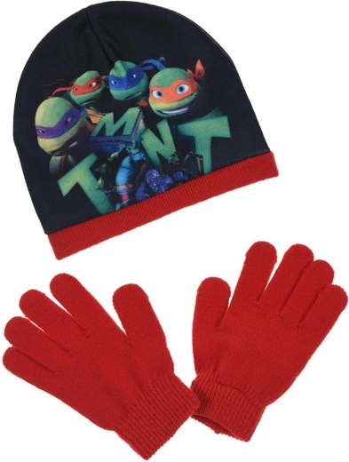 Căciulă și mănuși roșii Țestoasele Ninja