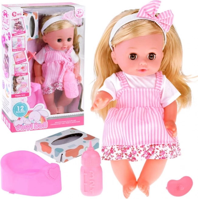 Păpușă interactivă cu păr lung