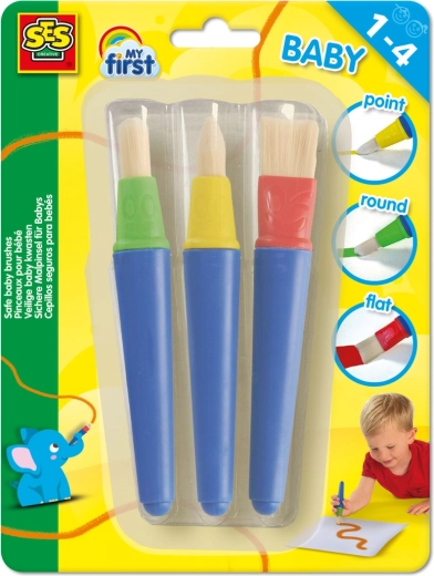 Primele mele picturi – set de pensule pentru copii, 3 buc.