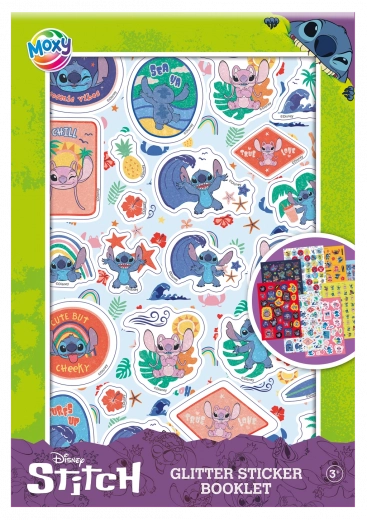 Moxy autocolante sclipitoare Stitch – bloc de autocolante A5