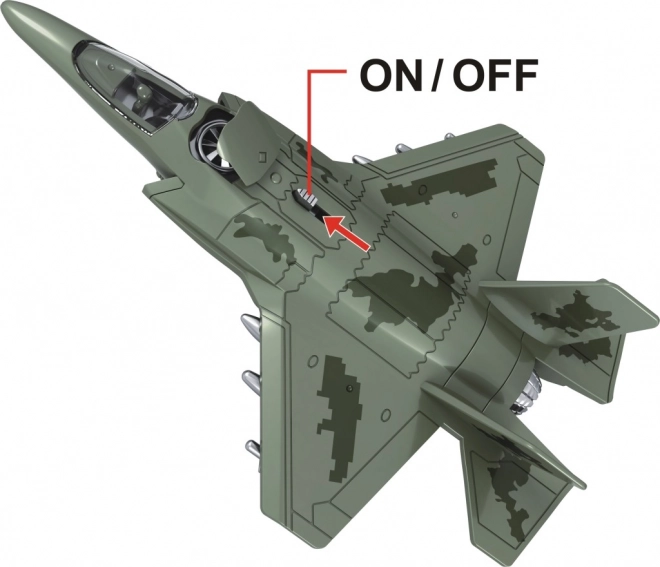 Model avion cu reacție 1:16 cu efecte de lumină și sunet