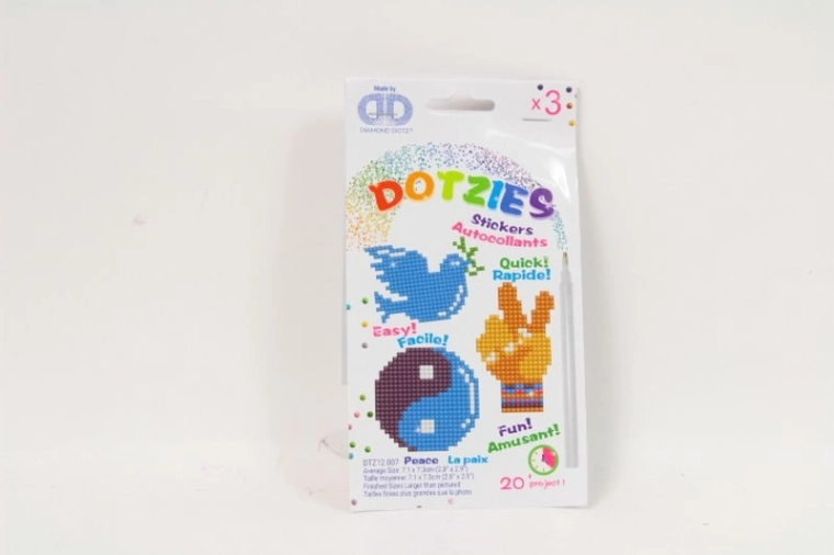 Diamond Dotz Peace – set de 3 autocolante pentru creație cu diamante