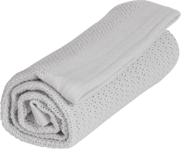 Pătură Vinter & Bloom Soft Grid Organic dove grey