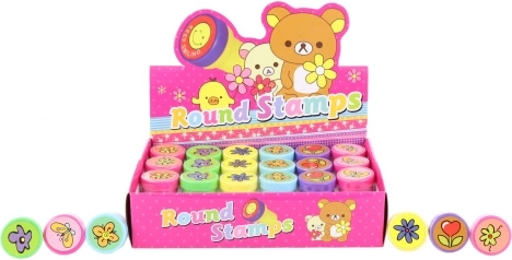 Ștampile auto-cerneluite vesele pentru copii, set 24 buc