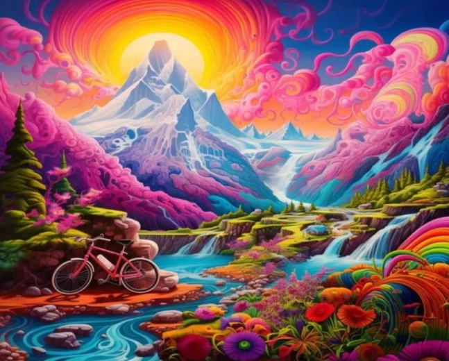 Pictură pe numere – peisaj de basm 40 × 50 cm