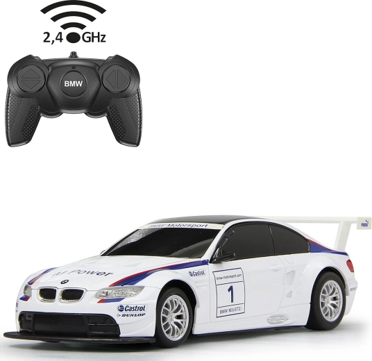 Mașină cu telecomandă BMW M3 Sport 1:24 albă