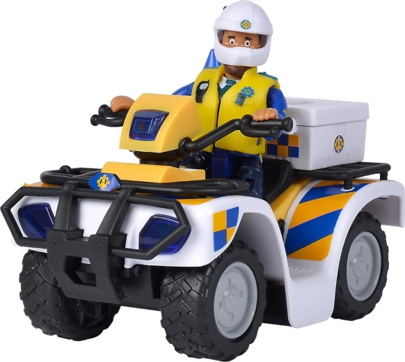 Smoby Sam Pompierul, cvadricicletă de poliție cu figurina Malcolm