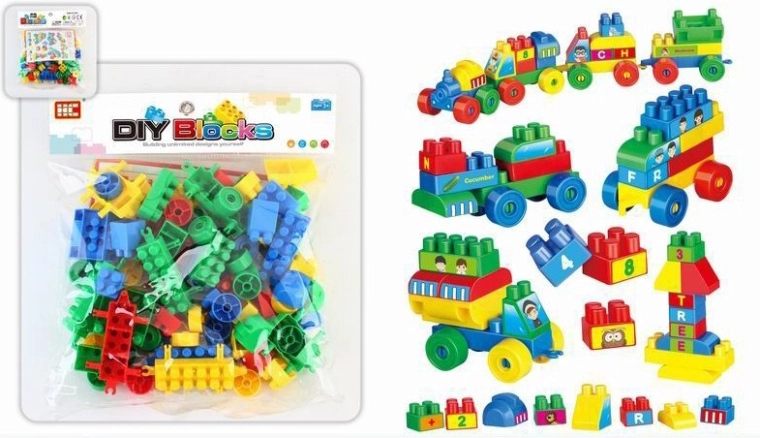 Set de construcție pentru cei mici Mobilo Eco Construction Builder, 92 de piese