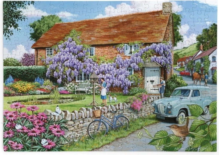 Puzzle Casă cu glicine, 250 de piese mari