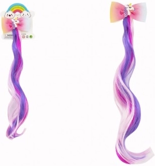 Clește de păr cu accesoriu curcubeu cu unicorn