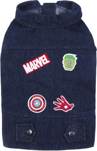 Insigne Marvel și aspect din denim