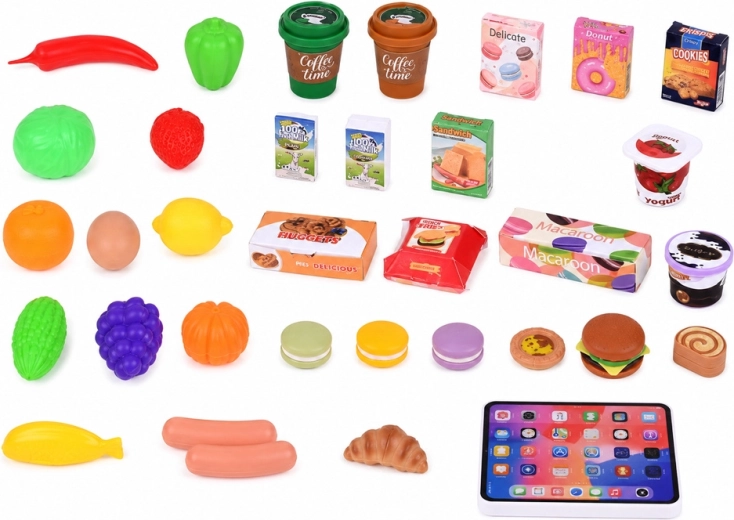 Set bogat de alimente pentru jocul de-a magazinul