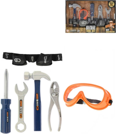 Set de unelte pentru copii cu centură și ochelari de protecție - 1 set