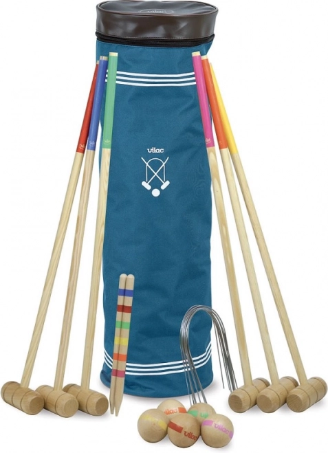 Set de croquet pentru 6 jucători cu geantă VILAC