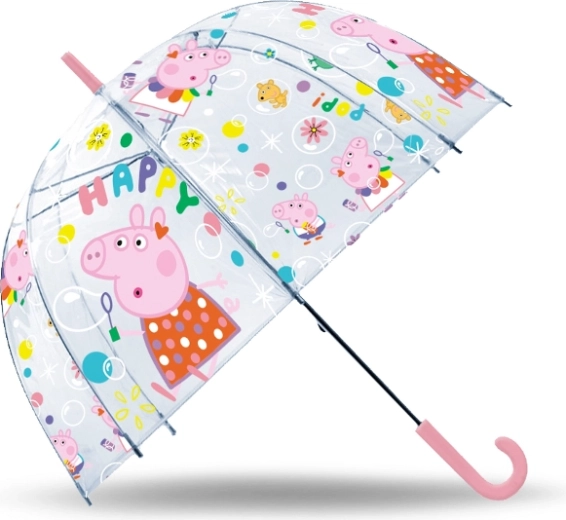 Umbrelă transparentă pentru copii PEPPA PIG 19"
