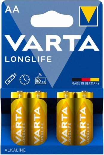 Varta Longlife baterii alcaline AA LR6, 4 buc