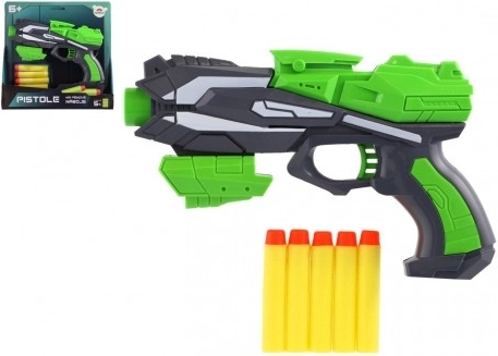 Pistol cu gloanțe din spumă pentru copii 20 × 14 cm – Verde