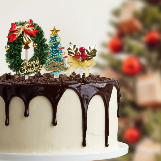 Decorațiune festivă pentru deserturi de Crăciun