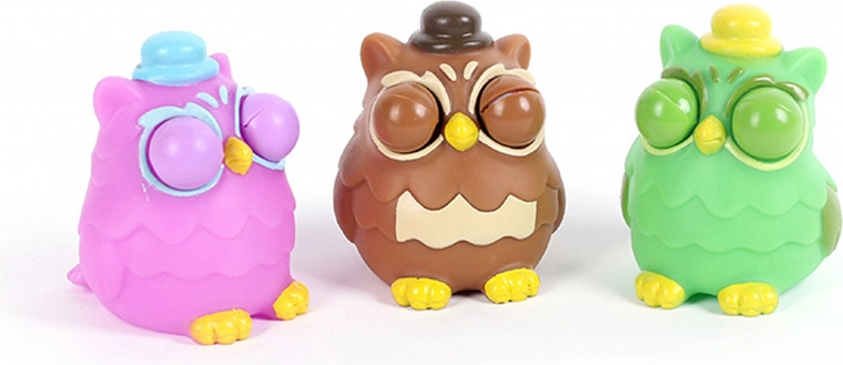 Bufniță antistres de strâns 7 cm