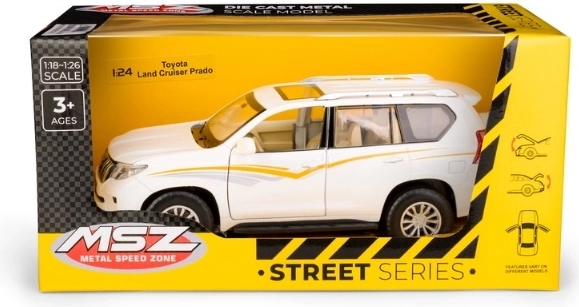 Model auto MSZ Toyota Land Cruiser Prado alb la scara 1:24