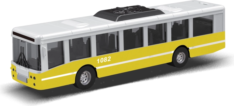 Autobuz transport urban cu volant 16 cm – galben