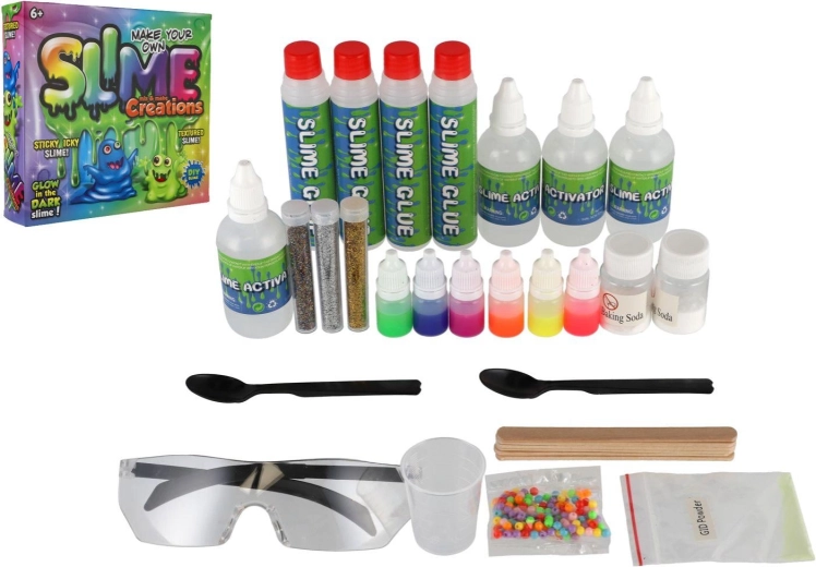 Set pentru fabricarea slime-ului care strălucește în întuneric în cutie